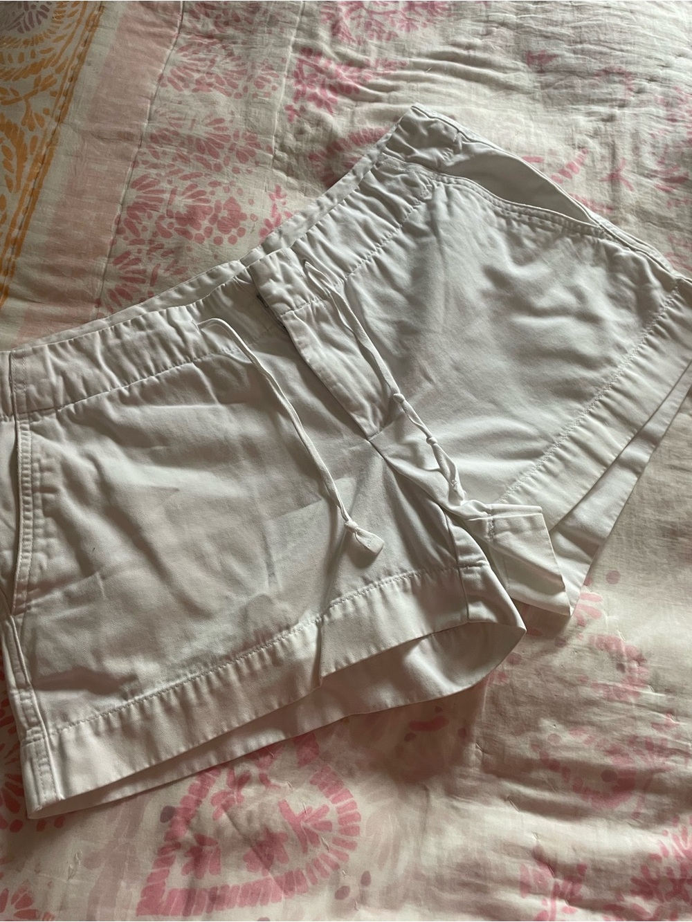 GAP White Elastic Drawstring Shorts